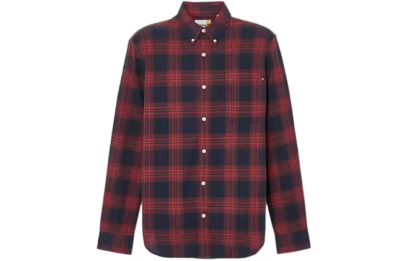Timberland Long Sleeve Tartan Shirt Men's Red