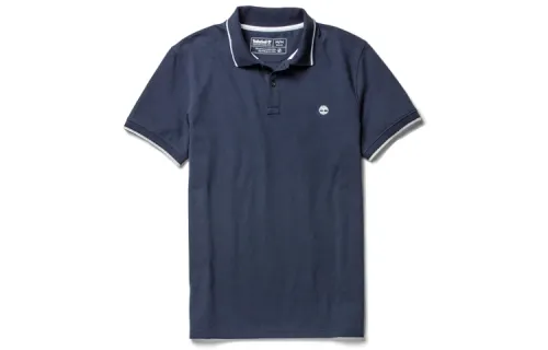 Timberland Polo Shirts Men's Dark Sapphire Polo Collar Moderate Straight Fit