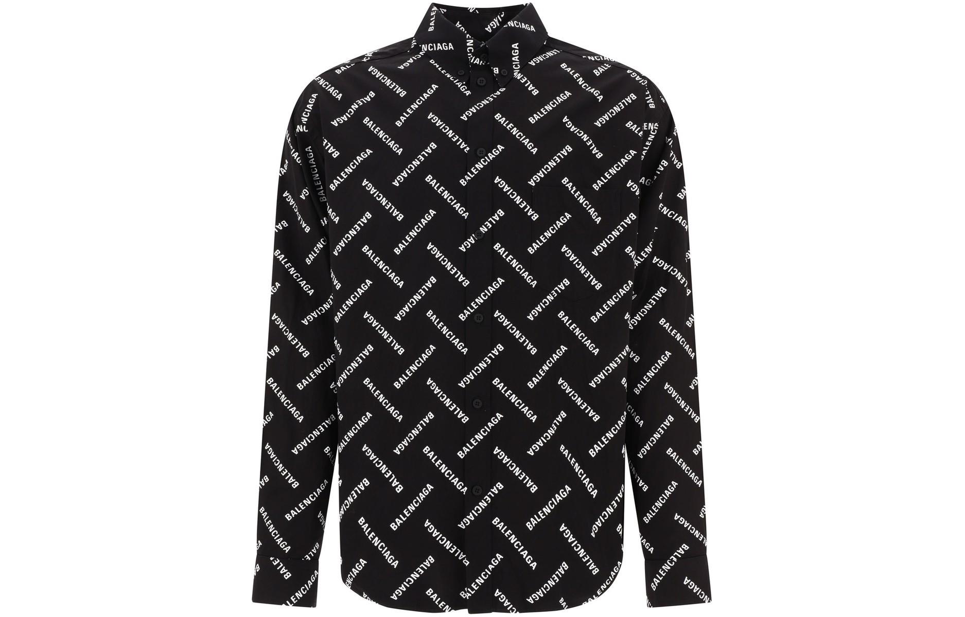 Мужская рубашка Balenciaga (черная)