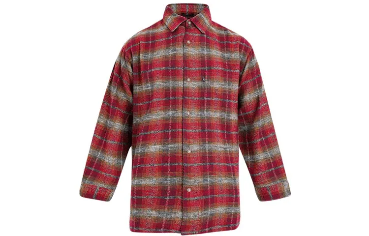Levi's Shirts Men's Red Square Collar Moderate Straight Fit