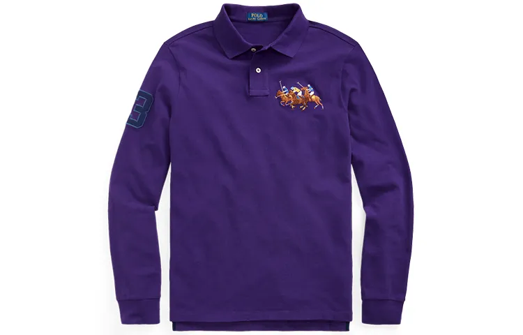 Polo Ralph Lauren Polo Shirt Custom Slim Fit Men's Purple