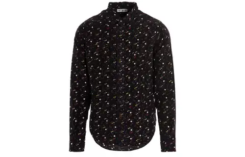 Saint Laurent star-print press-stud shirt