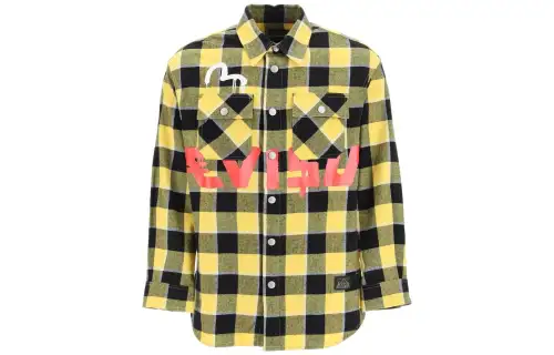 Evisu x Sfera Ebbasta check-print cotton shirt