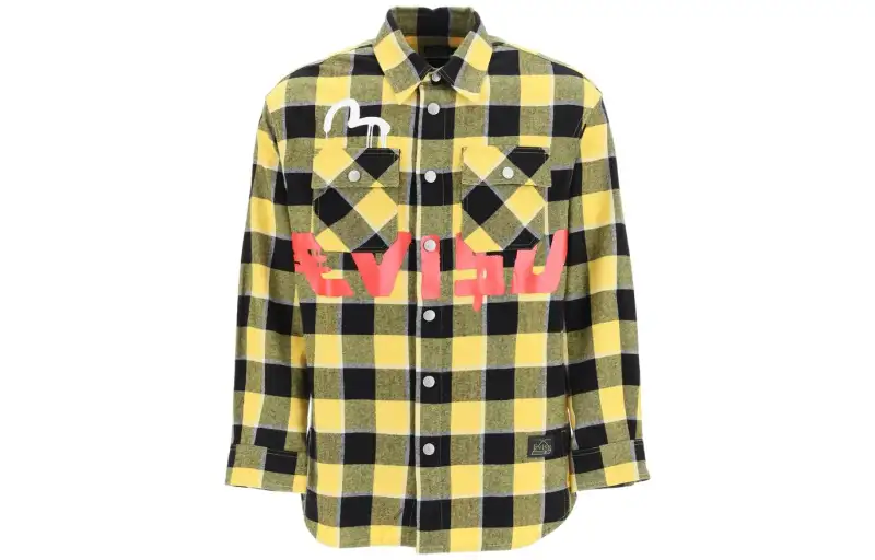 Evisu x Sfera Ebbasta check-print cotton shirt