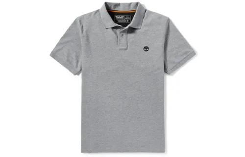 Timberland Polo Shirts Men's Medium Heather Gray Polo Collar Moderate Straight Fit