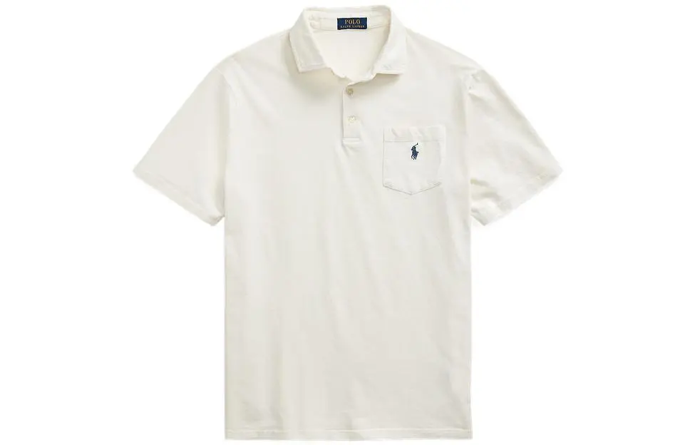 Polo Ralph Lauren Polo Shirts Men's White Polo Collar Moderate Straight Fit