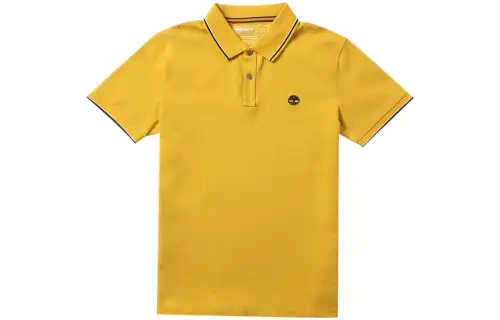 Timberland Polo Shirts Men's Yellow Polo Collar Moderate Straight Fit