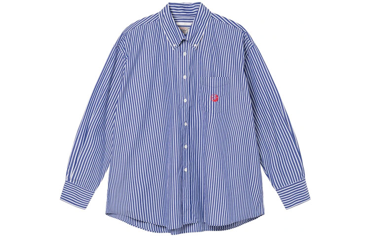 Stussy X OUR LEGACY Shirts Men's Blue Square Collar Moderate Shirt