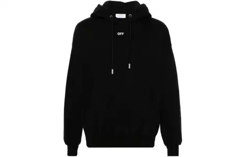 OFF-WHITE Arrows-embroidered cotton hoodie