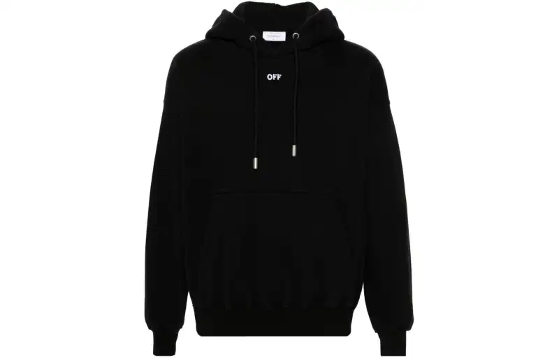OFF-WHITE Arrows-embroidered cotton hoodie