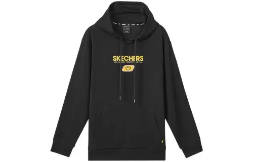 Skechers Colorful Sweatshirts Unisex Carbon Black Hooded Moderate Other