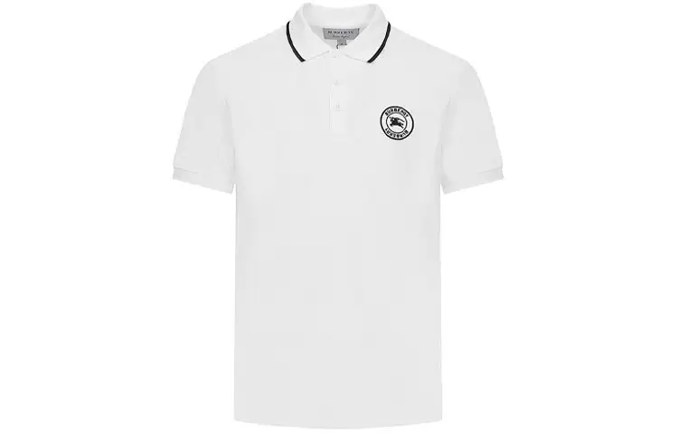 Burberry Polo Shirts Men's White Polo Collar Moderate Other