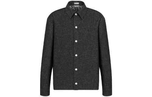 DIOR Quarterly New Products Shirts Men's Black Pointed Collar Moderate Shirt