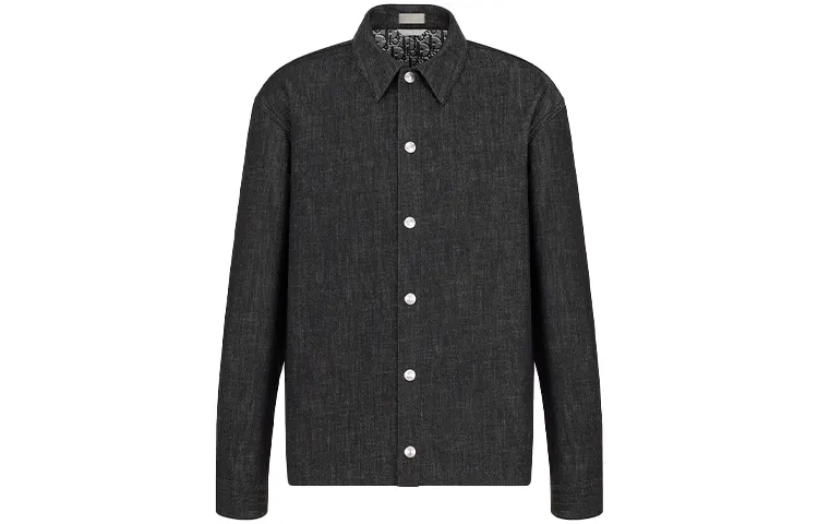 DIOR Quarterly New Products Shirts Men's Black Pointed Collar Moderate Shirt