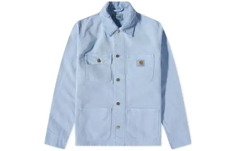 Carhartt WIP Shirts Men's Blue Square Collar Moderate Other