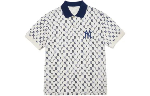 MLB Base creamy polo, with short sleeve