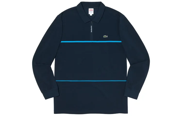 Supreme Lacoste Pique Zip L/S Polo