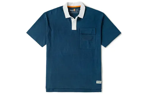 Timberland Polo Shirts Men's Dark Indigo Polo Collar Moderate Straight Fit