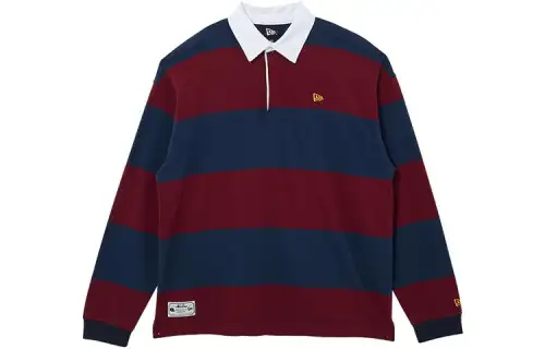 New Era Polo Shirts Unisex Red Blue Polo Collar Moderate Straight Fit