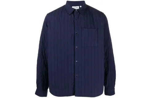 KENZO Shirts Men's Blue Lapel Moderate Shirt