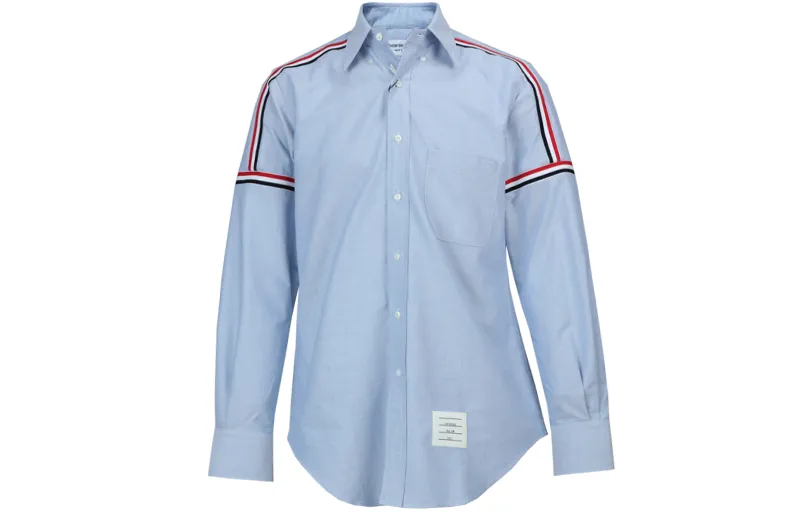 THOM BROWNE Rwb Elastic Stripe Oxford Shirt