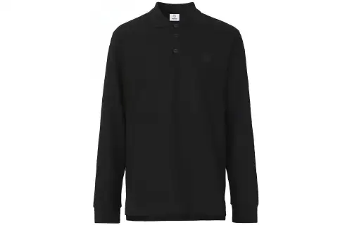 【Previous Season】monogram motif piqué long-sleeve polo shirt