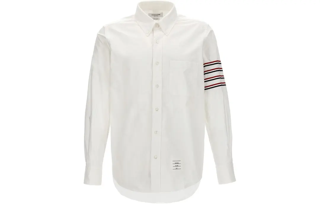 THOM BROWNE 4 Bar Stripe Detailed Buttoned Shirt