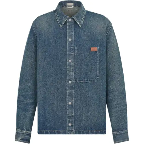 DIOR Shirts Men's Blue Pointed Collar Moderate Other