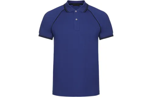 PRADA Polo Shirts Men's Dark Blue Polo Collar Moderate Straight Fit