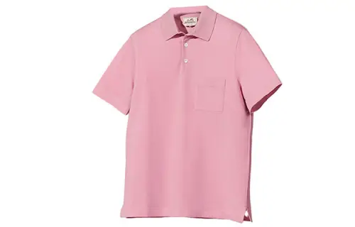 HERMES SS22 Polo Shirt Men's Pink