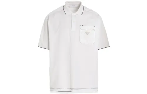 PRADA SS22 Polo Shirt Men's White