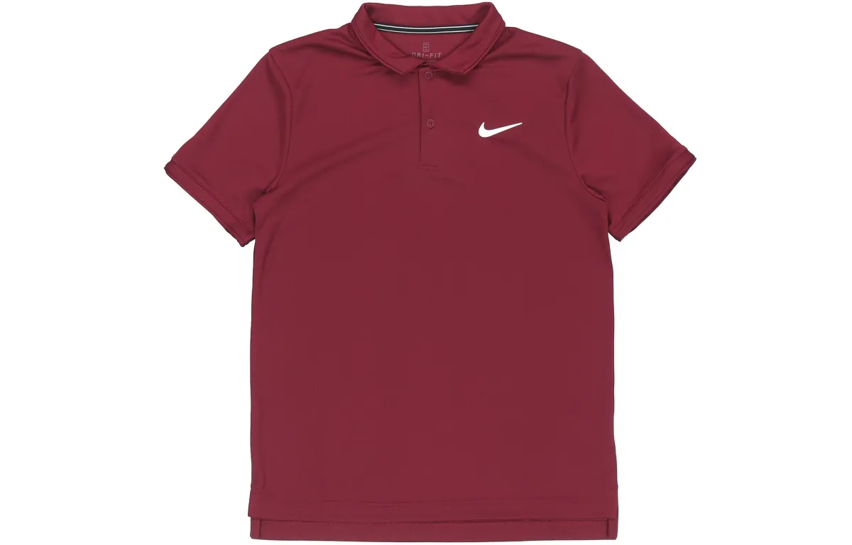 Nike Polo Shirts Men's Burgundy Polo Collar Moderate Straight Fit