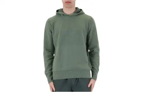 STONE ISLAND Logo-embroidered Knitted Hoodie