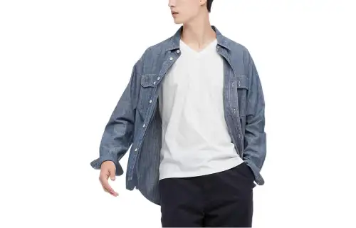 UNIQLO SS22 Shirt Unisex Sea Blue
