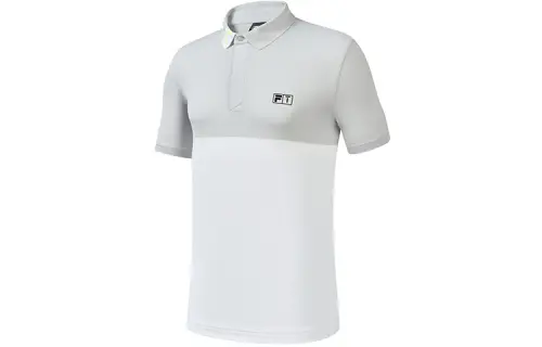 FILA Athletics Polo Shirts Men's Ice Gray Polo Collar Moderate Straight Fit