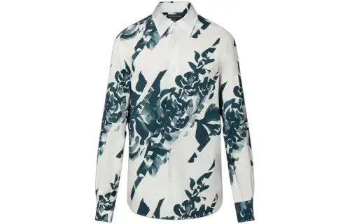LOUIS VUITTON Long-Sleeved Printed Cotton Shirt