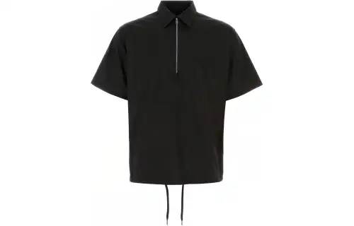 PRADA Shirts Men's Black Polo Collar Moderate Other