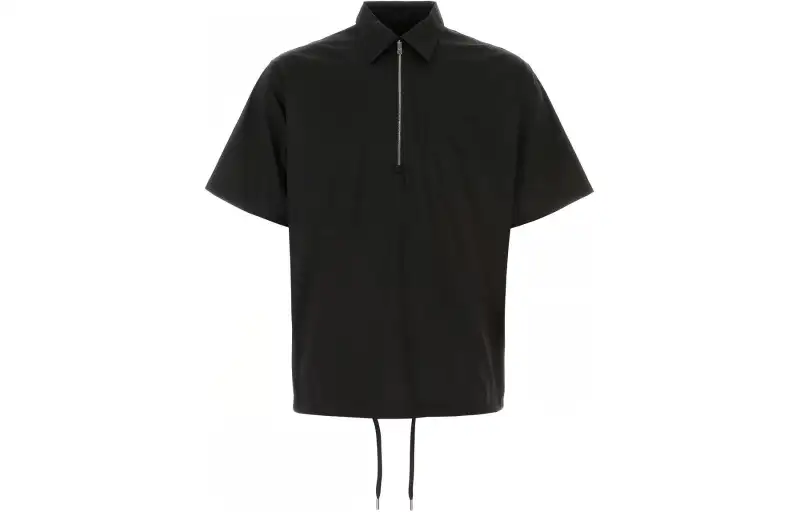PRADA Shirts Men's Black Polo Collar Moderate Other