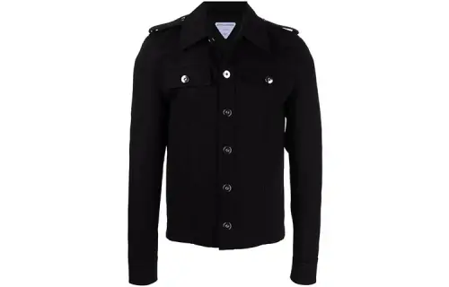 Bottega Veneta Shirts Men's Black Lapel Moderate Other