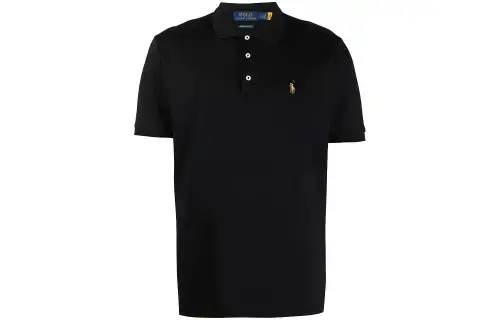 Polo Ralph Lauren Knitted black polo, with short sleeve