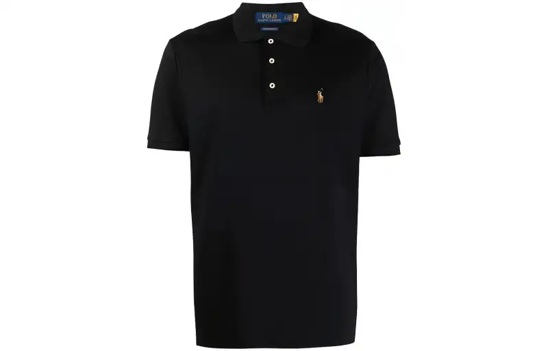 Polo Ralph Lauren Knitted black polo, with short sleeve