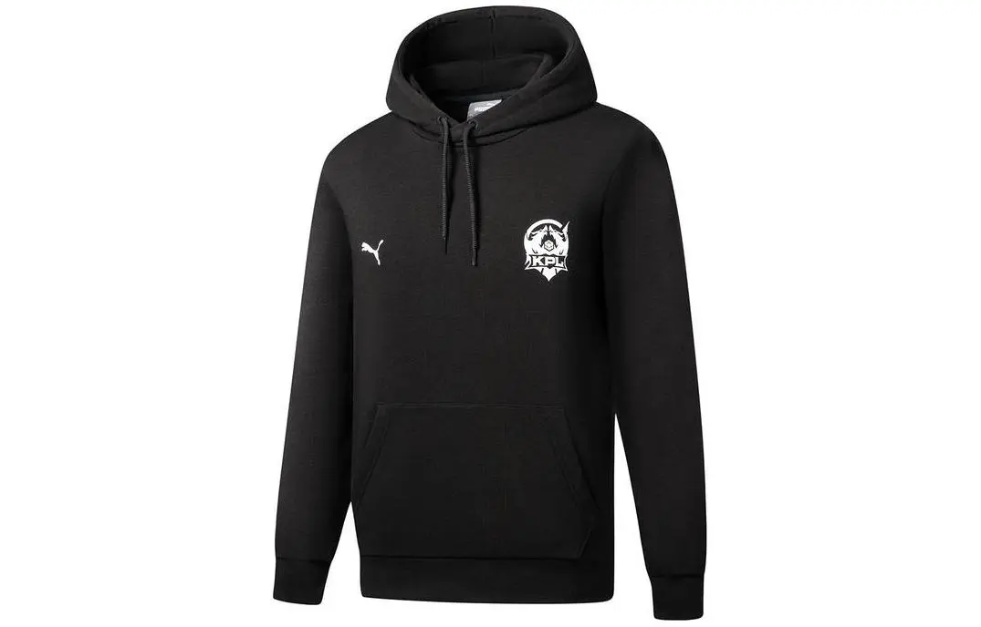 PUMA Sweatshirts Men's Black Hooded Moderate Straight Fit
