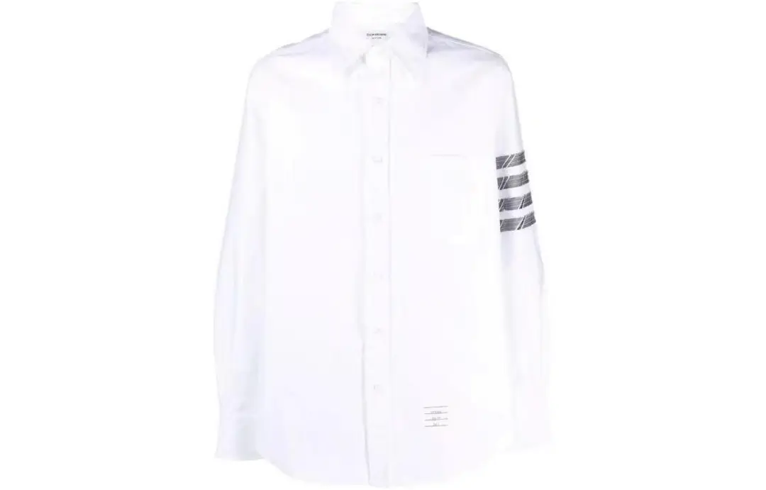 THOM BROWNE Shirts Men's White Lapel Moderate Other