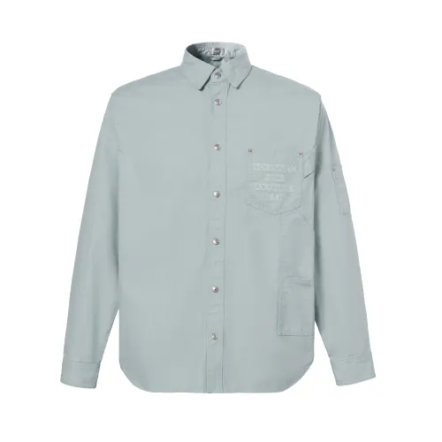 DIOR Logo Embroidered Collared Long-Sleeved Shirt
