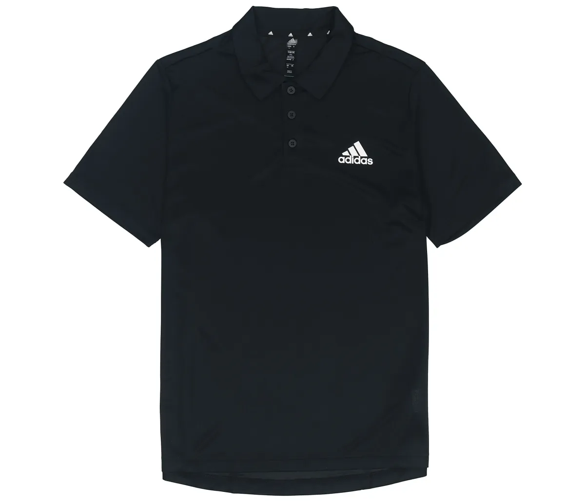 Adidas Polo Shirts Men's Black Polo Collar Moderate Straight Fit