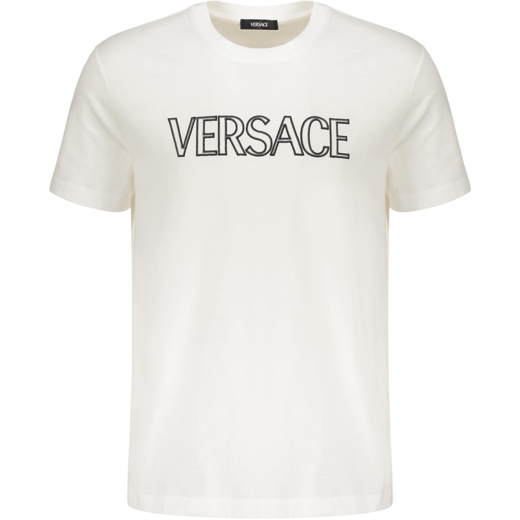 Мужская футболка Versace LogoT (белая)