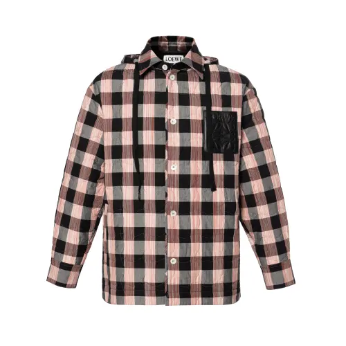 LOEWE Quilted Check Hooded Shirt