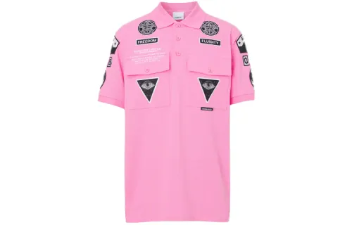 Burberry Bubblegum Badge Applique Polo
