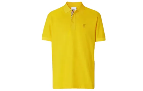 Burberry Polo Shirts Men's Yellow Polo Collar Moderate Straight Fit