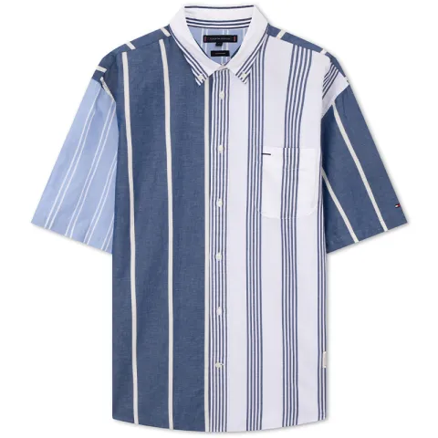 Tommy Hilfiger Shirt Men's Blue White Stripes